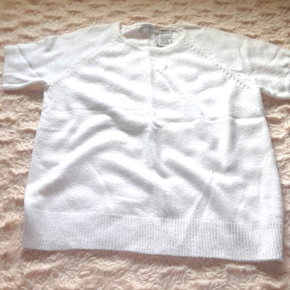 White Stag Short Sleeved Sweater Blouse MED
